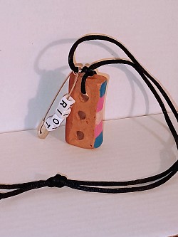 Riot Brick Trans Necklace: $12