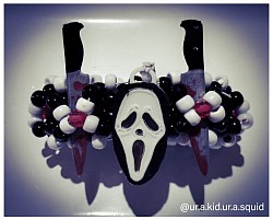 Ghost Face Kandi (Cuff)